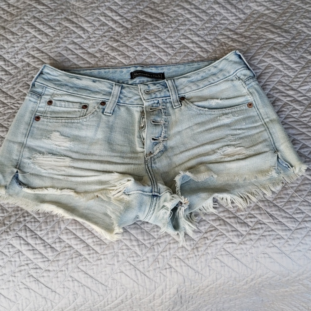 A&F Denim Cut-Off Shorts